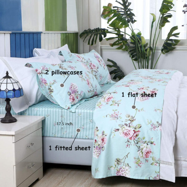 import placeholder for bedding sheet set blue floral 25443561