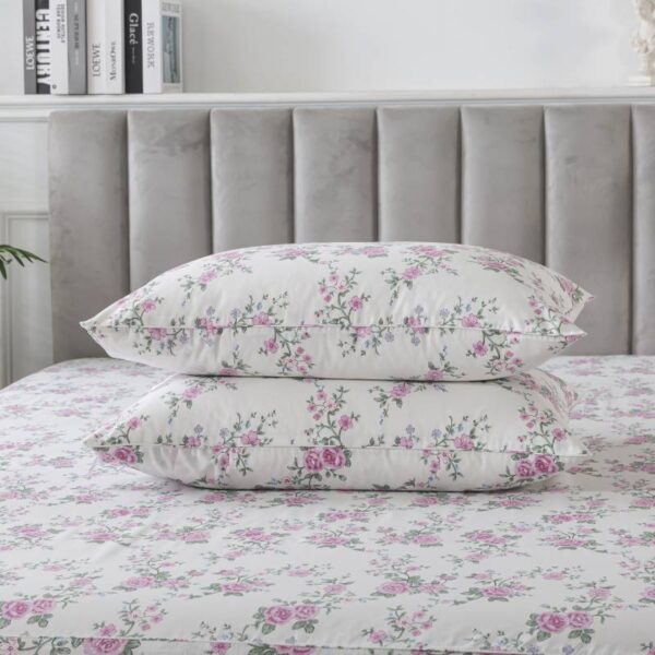 bedding sheet set purple rose