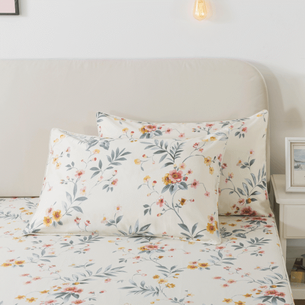 bedding sheet set pink floral