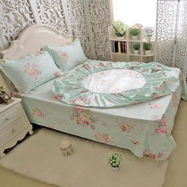 bedding sheet set red floral